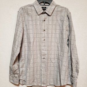 Gray & White Apt. 9 Slim Fit Dress Shirt